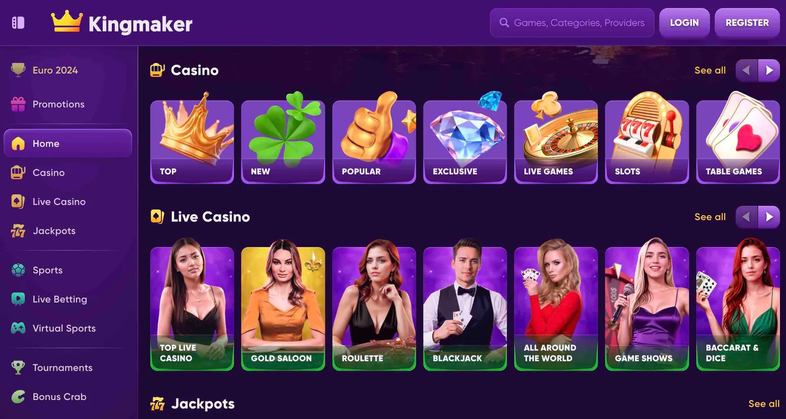 kingmaker casino Gameplay