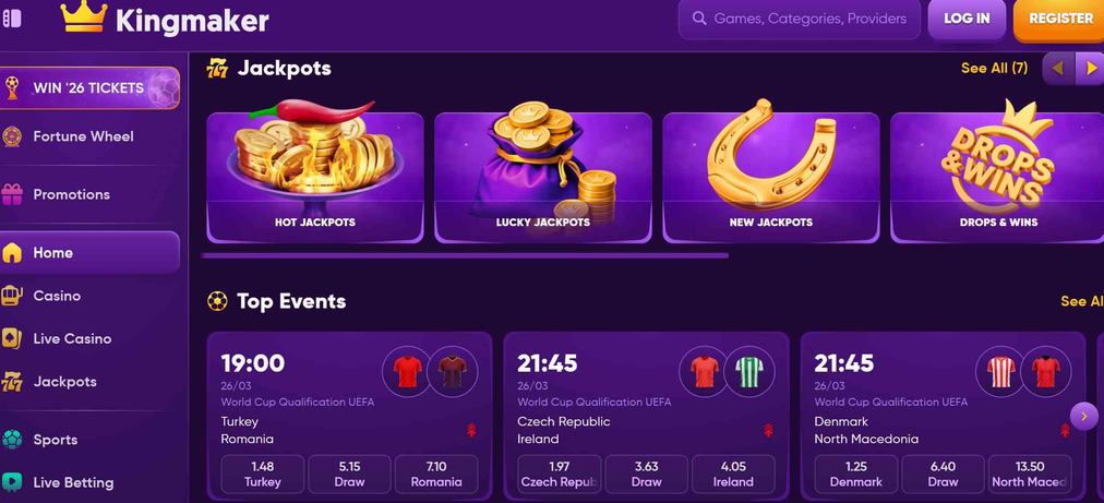kingmaker casino Gameplay